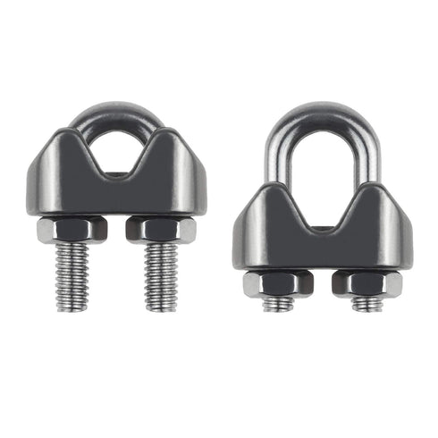 20PCS 1/8 Inch M3 Stainless Steel Wire Rope Cable Clip Clamp
