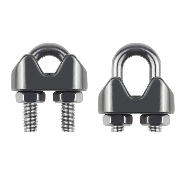 20PCS 1/8 Inch M3 Stainless Steel Wire Rope Cable Clip Clamp