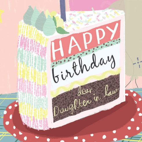 Prime Greetings Daughter In Law Birthday Card, Eco-Friendly, Thick Card Stock, 5in x 7.75in, Made in America,