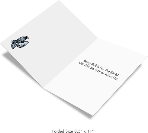 NobleWorks Big Funny Group Get Well Card, Jumbo Feel Better Soon from All of Us, 8.5 x 11 Inch