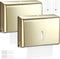 QWORK Paper Towel Dispenser Wall Mount, 2 Pack Gold Painted Finish Multifold