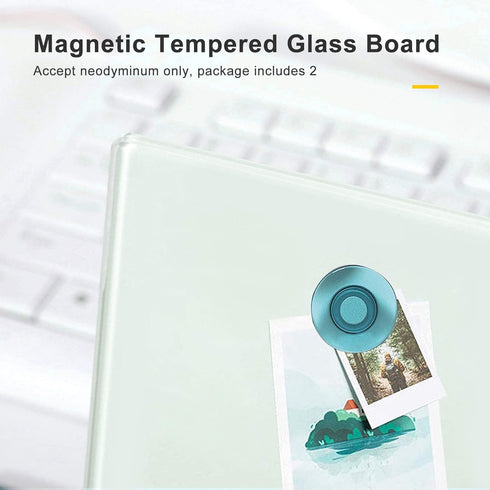 ZHIDIAN Magnetic Small Glass Whiteboard, 14x10" Portable Tempered Glass Dry Erase Board with Adjustable Stand