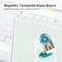 ZHIDIAN Magnetic Small Glass Whiteboard, 14x10" Portable Tempered Glass Dry Erase Board with Adjustable Stand