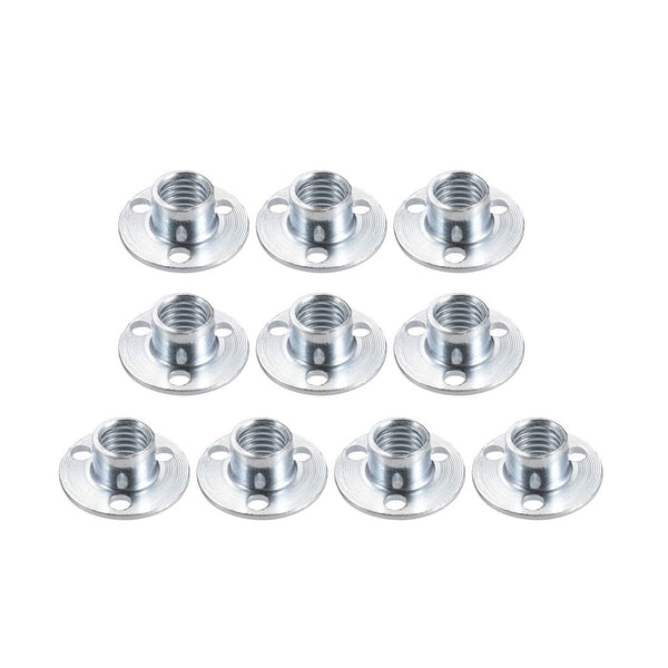 uxcell M10x25x1.8mm Brad Hole Tee Nut - Carbon Steel T-Nuts Furniture Hardware, 10pcs
