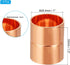 PATIKIL 1 Inch ID Copper Coupling Fittings, 4 Pcs Rolled Tube Stop Straight Pipe Fitting Welding Joint for HVAC Air Conditioning Plumbing Refrigeration
