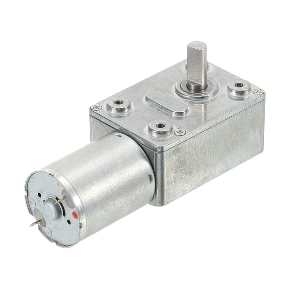 MECCANIXITY DC 6V 30RPM Turbo Worm Geared Motor 6mm D Shaft High Torque Gear Box Electric Motor