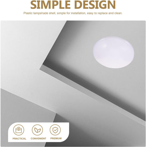 10.6 INCH POPETPOP Replacement Mushroom Light Shade Flush Mount Ceiling Light Covers Plastic Lamp Dustcovers for Wall