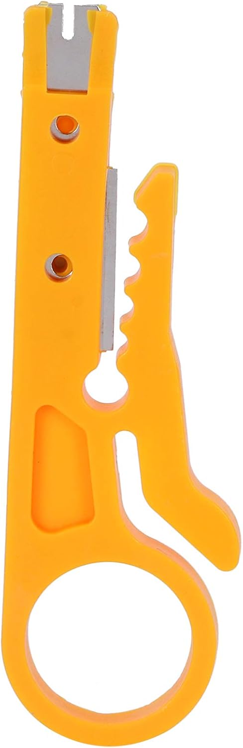 Cable Wire Stripper, 10 Pack Tool for CAT 5, CAT 5e, CAT 6 Data Lines, Mini Crimping Tool for Electrician Household Use