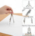 JJUNW Set, 3 12Inch Geometry Pcs Geometry Tools with Drawing Compass Clear Plastic Ruler Protractor Math Ruler