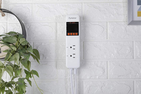 Digital Temperature Controller, Dual Probe Reptile Thermostat Outlet for Terrarium Heat Mat, 10A 1200W
