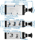 Baomain Hand Pull Valve 2 Position 5 Way G3/8 Air Hand Lever Operated Valve Pneumatic Solenoid Valve Manual Control Push-Pull 4R310-10