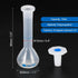 PATIKIL 10ml Volumetric Flask, Polypropylene Graduated Volumetric Measuring Flask with Plug Cap Tolerance 0.3ml for Laboratory Science Experiment, Translucent