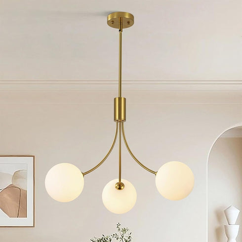 M10 5.9-inch 12-inch Antrader Threaded Extension Rod Brass Color Lighting Fixture Stems with Sloped Ceiling Adapters