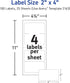 Avery Printable Mini-Sheets Shipping Labels, 2" x 4", White, 100 Blank Stickers, Permanent Adhesive, Laser/Inkjet