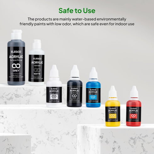 3D 3D 3D ELEGOO Paint Kit, Multifunctional Printing Models Painting Kit, All-in-One Miniatures Coloring Kit