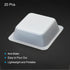 PATIKIL Square-Shaped Weigh Boats, 20 Pack Plastic 100mL Medium Disposable Powder Dispenser, White.