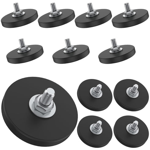 MLYNZXJSY 12 Pack Rubber Coated Magnets M6 Rock Light Magnets 1.69 Inch Mounting