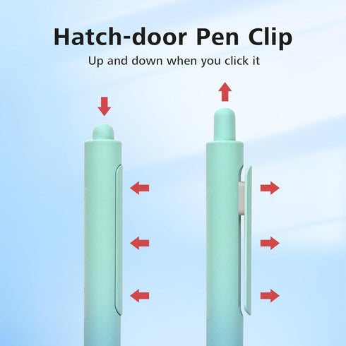 WRITECH Fine Point Gel Pens, 0.5mm Retractable Black Ink, 6ct Smooth Writing with Aesthetic Gradient Color Barrel