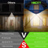 120 3 IP65 4Packs, HMCITY LED Outdoor Solar Lights- with Motion Sensor and Lighting Modes, Waterproof Wide Solar Wall