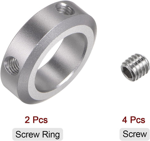 HARFINGTON 2pcs Shaft Collar Set Screw Aluminum Alloy 22mm Bore for Wheel Barrow Axle