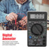 Black DT830D Auto Ranging Digital Multimeter, Continuity Ohm Tester for Transistor and Diode Testing