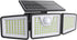 daphino 2500LM Solar Lights Outdoor with Motion Sensor,3 Head 270 Wide Angle