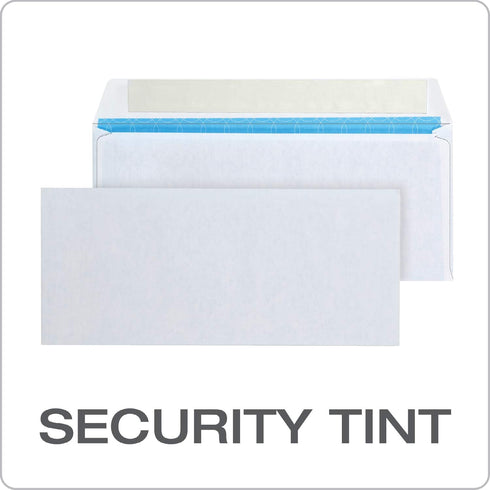 Quality Park #10 Security Redi-Strip Envelopes, 4-1/8 x 9-1/2 Inch, 24 lb. White Wove, 500/Box