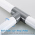 1/2" 3 3 Elbow Elbow uxcell PVC Tee, Pcs Way Connector Furniture Grade PVC Tee Pipe Fitting Adapter Corner Fitting