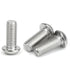3/8-16 x 3-3/4'' Pan Head Hex Socket Cap Screws: 6 Pack 304 Stainless Steel Bolts, Hex Drive, Bright Finish