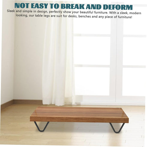 4pcs DOITOOL Metal Hairpin Table Legs Durable and Easy to Install Furniture Legs for Coffee Tables Desks and Tv Stands
