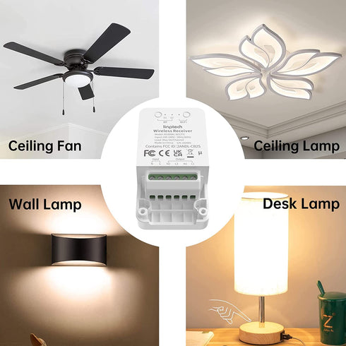 Smart Wi-Fi Light Switch, 2 Channels Linptech Wireless Relay Switch, Compatible with Alexa for Home Automation