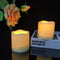 2 Pack 3 Outdoor Battery Operated Flameless Candles, Waterproof with Timer for Decoration