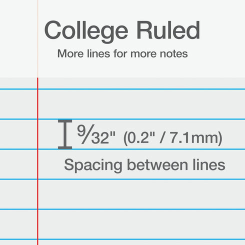 Oxford 3 Subject Spiral Notebook, College Ruled, 6 Pack, Water Resistant Poly Cover, 150 Sheets