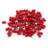 Baomain Red Insulated Fork Spade Wire Connector Electrical Crimp Terminal #8 USA Screw 16-22AWG (1000PCS)