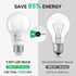 6 Pack Bulbs 60 4000K A19, 9W, E26 800 Lightbulbs Non-Dimmable, TJOY LED Light Watt Equivalent, Natural White Efficient