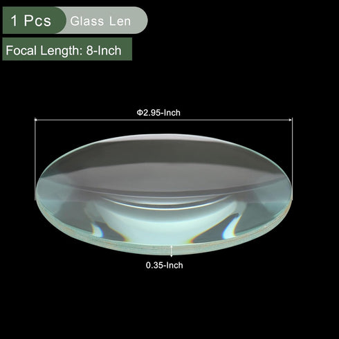 YOKIVE Double Convex Lens, Clear Glass Optical Lenses | Make Telescope, Great for Photography, Optical Instruments Use (Clear, 200mm Focal Length)
