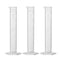 uxcell 50ml Plastic Graduated Cylinder, Clear Hex Base Flask, Science Test Tube Beakers, 3pcs for Lab Home
