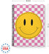Retro Happy Face Spiral Notebook / 8.5" x 11" Journal / 120 Wide Ruled Pages/Durable Gloss Laminated Softcover/Black Wire-o Spiral Binding/Made in the USA by Gotcha Covered Notebooks