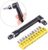 Ejoyous 1/4 Inch L Shape Hex Socket Wrench, Double End Wrench with Screwdriver Bits for Mechanic Repair Tool