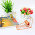 Metal Wire Tape Dispenser, Desktop Tape Holder Cutter for Home School Office Supplies, 1 Piece (Gold)