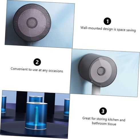 3pcs Waterproof Toilet Paper Holder for Bathroom Creative Tissue Storage Box Sturdy Plastic Easy to Install Suitable