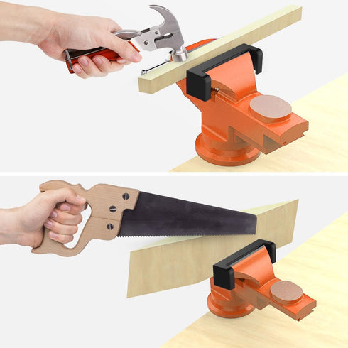 3 Inch, 360Swivel Housolution Universal Table Vise Base Bench Clamp Home Vise Clamp-On Vise Repair Tool Portable Work