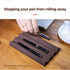 EURYNOME Genuine Leather Pen Display Case, 3 Pens Holder, Pen Display Stand for Desk