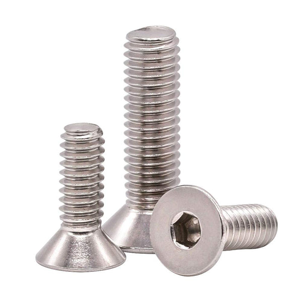 M5-0.8 x 25mm Flat Head Socket Cap Screws, 50 PCS, Stainless Steel 304 (18-8), Countersunk Head, Allen Hex Drive