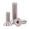25 PCS 1/4-20 x 1/2" Flat Countersunk Head Socket Cap Screws - 304 Stainless Steel, Full Machine Thread Coverage