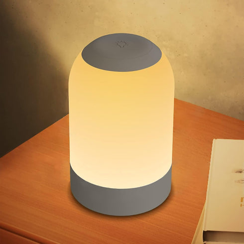 G Keni LED Touch Bedside Table Lamp, Dimmable Nursery Night Light for Kids, USB Rechargeable Small Lamp,