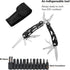 Poeland Multitool Pliers Set, Stainless Steel Screwdriver Tool with 11 Screwdriver Bits, Black