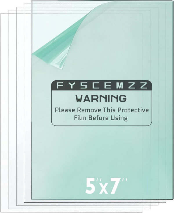 FYSCEMZZ 10PCS 5x7 Inch Cut-to-Size Welding Helmet Hood Replacement Clear Inside Outside Front