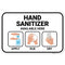 Hand Sanitizer Available Here with Apply Rub and Dry Hands Graphic Sign,