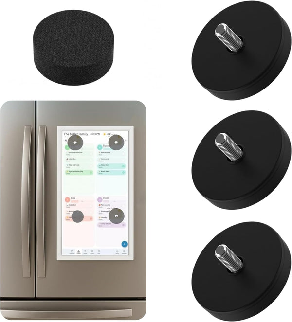 Generic Magnetic Mount for Skylight 15" Calendar 3 Rubber-Coated Neodymium Screws + Foam